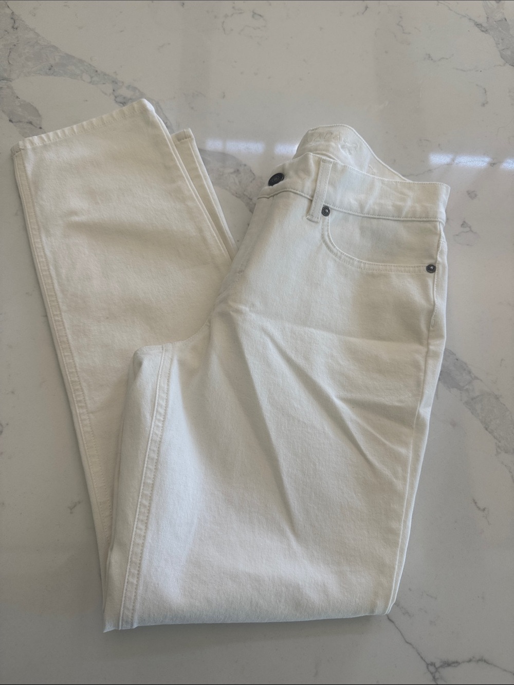 Escada Women's Off-White Cropped Jeans